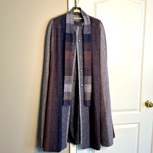 Avoca Collection Co. Wicklow Ireland Jackets & Blazers - Vintage Wool Full Length Cloak with Arm Slits and Neck Tie